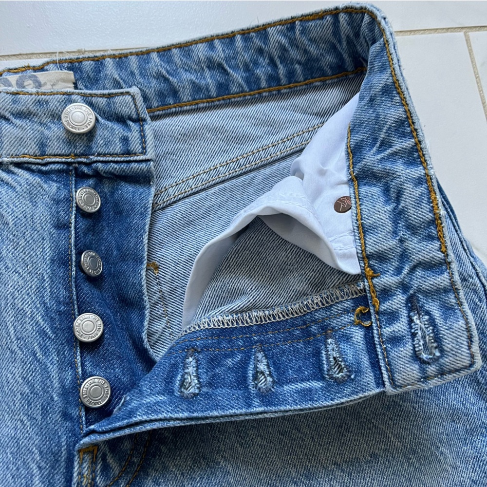 Free People We The Free Ranger Ripped Crop Wide Leg Denim Jeans 28 - Picture 4 of 9